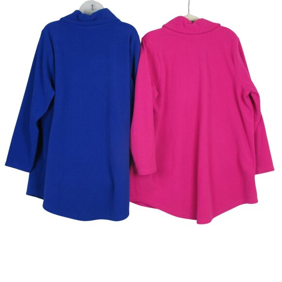 D & Co. Pullover Collar Fleece Pullover Womens Size 1X Long Sleeves SET OF 2 - Picture 7 of 9